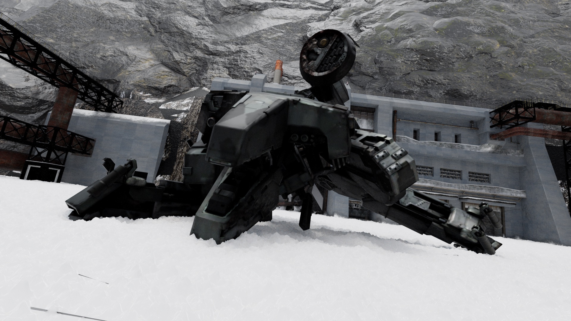Metal Gear Solid 4 Old Snake cinematic recreated in Unreal Engine 5 — Free Bird tribute — frame 11