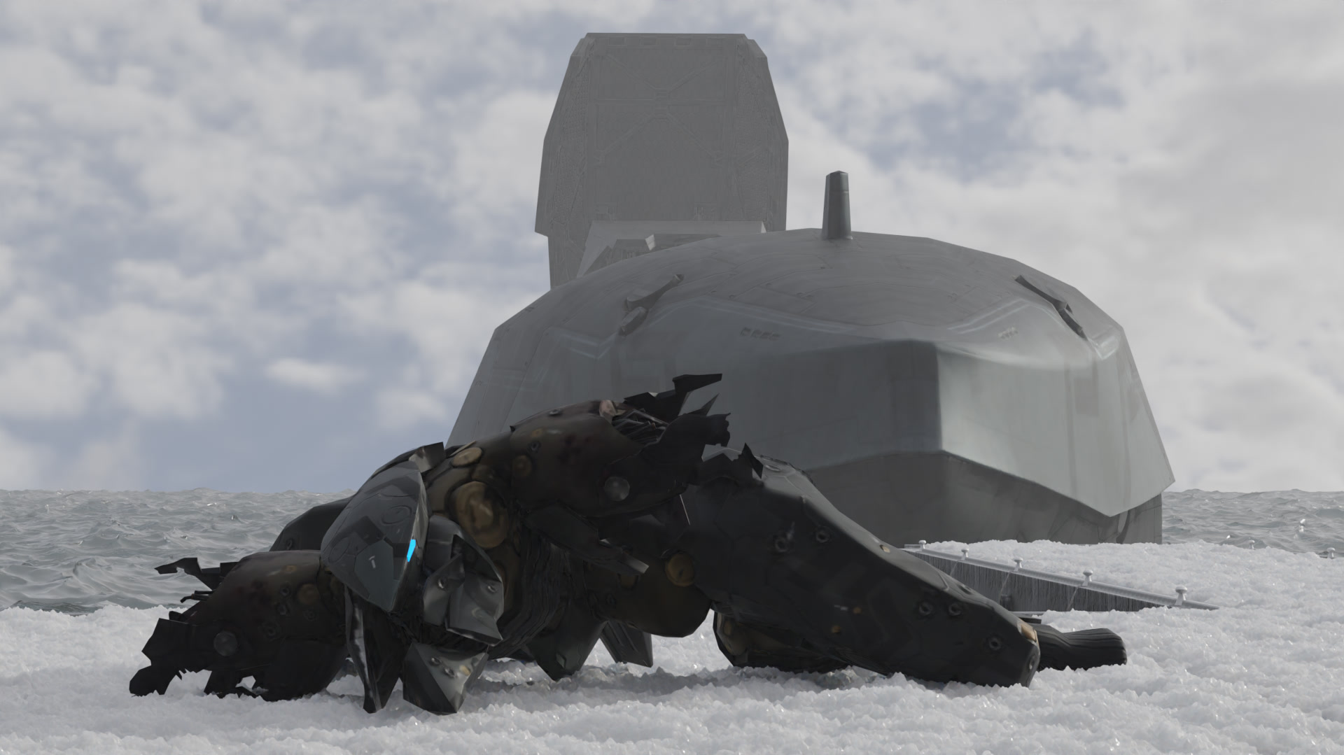 Metal Gear Solid 4 Old Snake cinematic recreated in Unreal Engine 5 — Free Bird tribute — frame 12